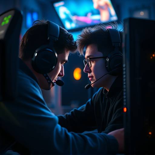 A gamer playing a PC game with a high-end gaming setup.