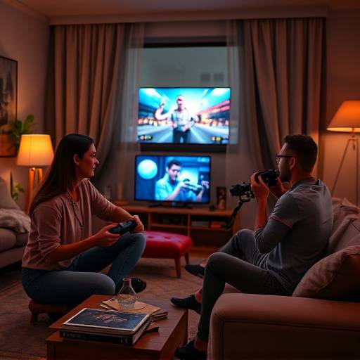 A group of friends playing a console game together.