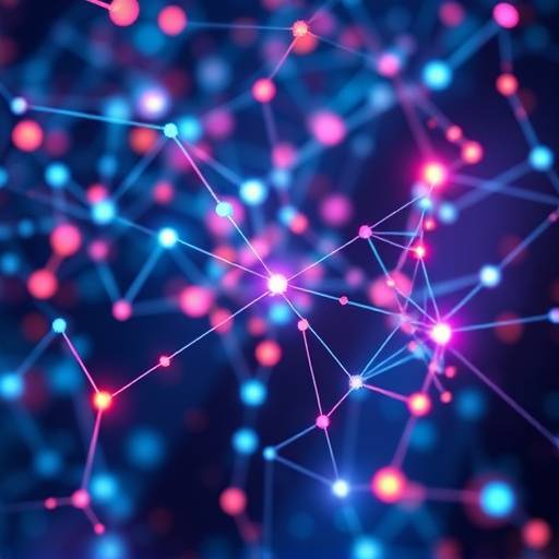 Abstract representation of interconnected nodes and pathways, symbolizing interactive digital experiences.